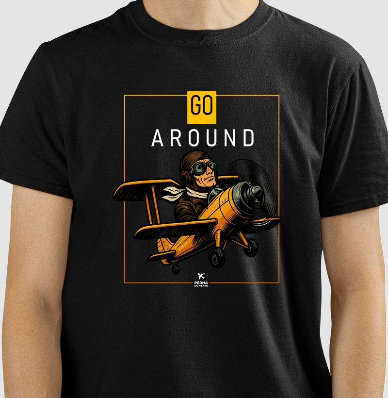 Camiseta Aviação Go Around - Apaixonados por Aviação Arremetida