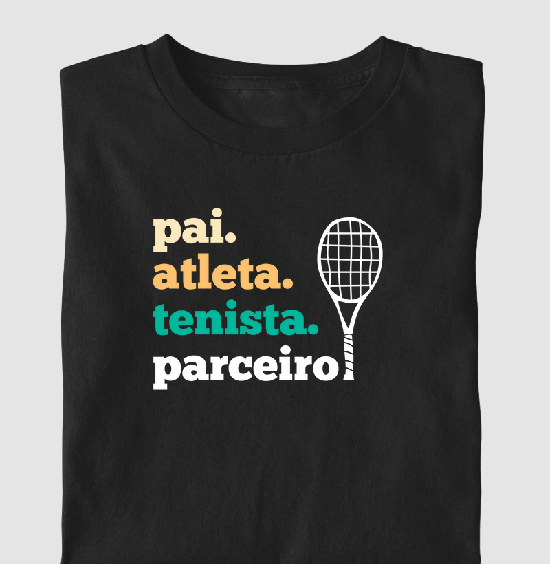 Pai, atleta, tenista, parceiro