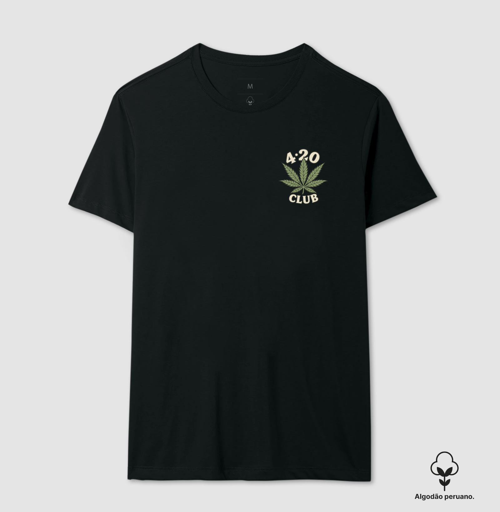 Camiseta algodão peruano - 4:20 Club Leaf