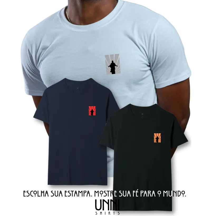 Camiseta Bls Jesus Silueta Branca Masculina