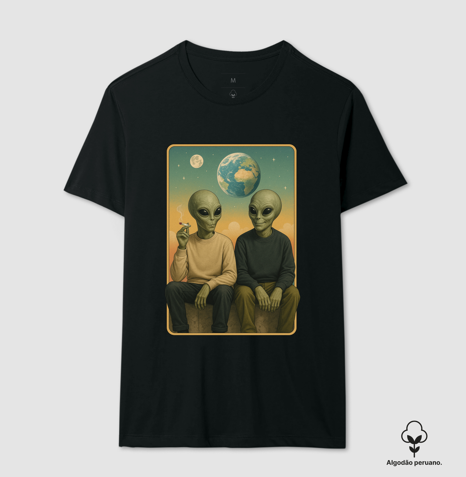 Camiseta algodão peruano - Space Fellas