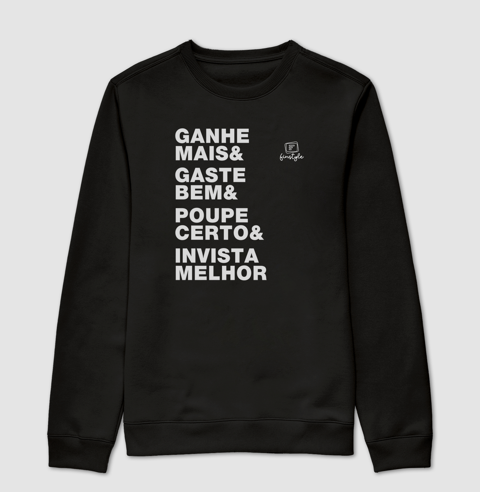 Ganhe mais e Gaste bem e Poupe certo e Invista melhor | letras cinza claro