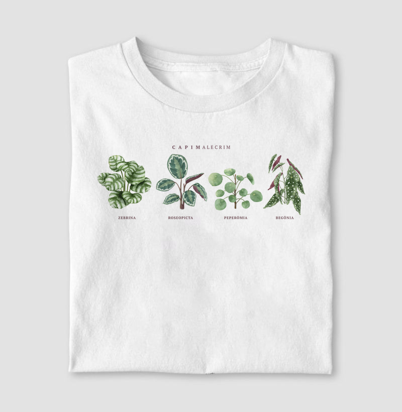 T-shirt Folhagens Meia Sombra