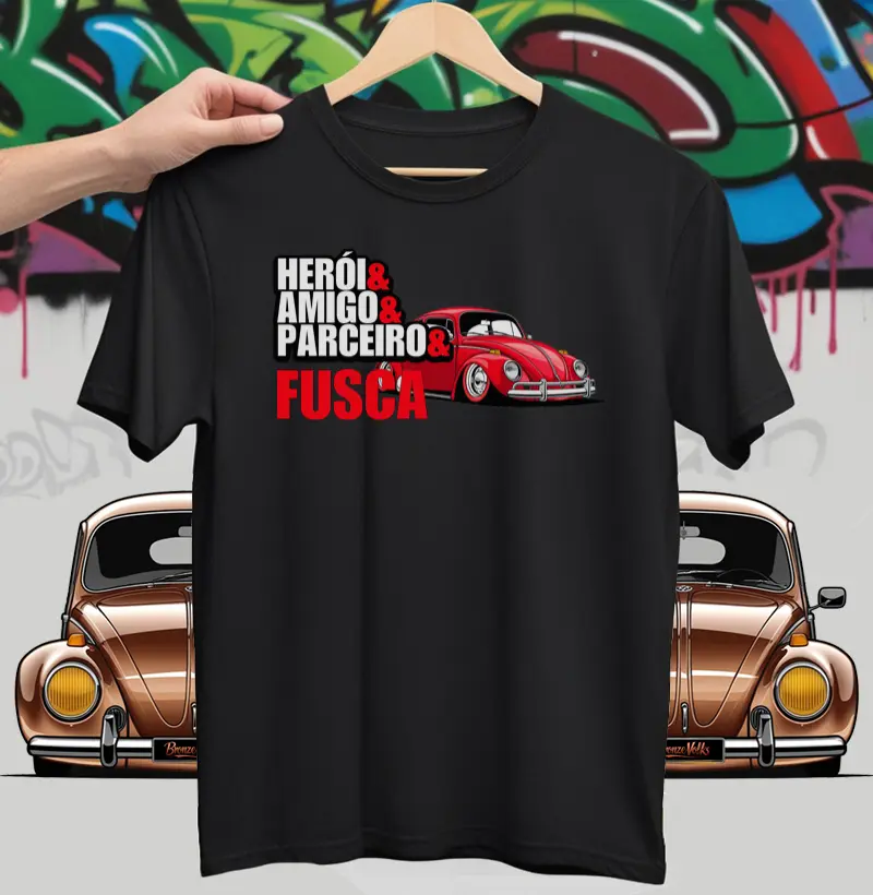 Camiseta fusca heroi vermelha