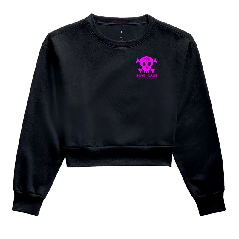 Blusa moletom cropped logo drop hard skateboards