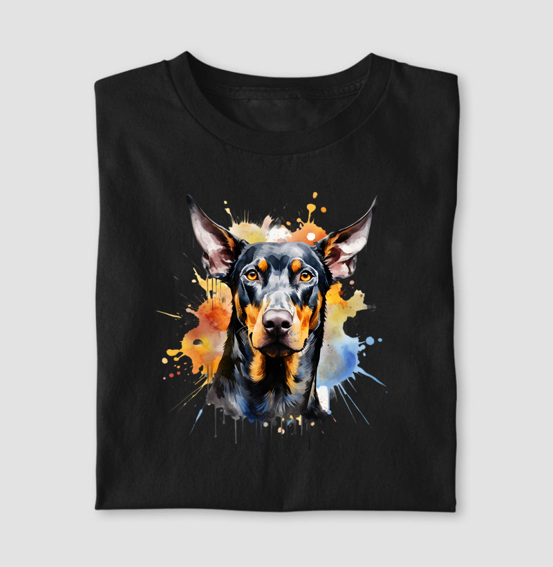 Doberman Pinscher aquarela