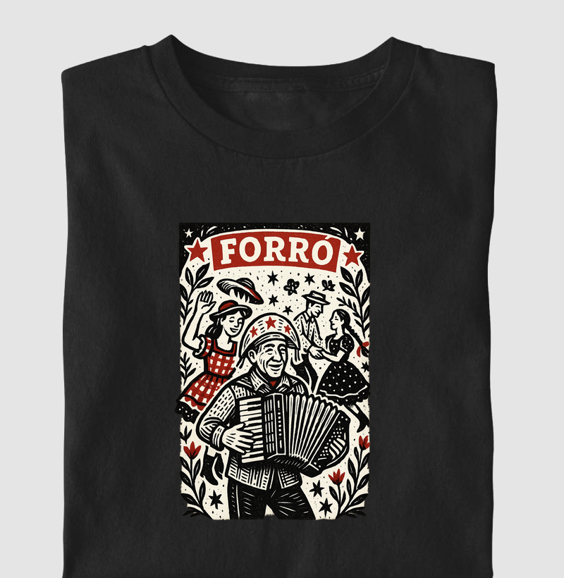 Forró com xilogravura