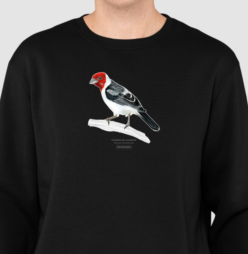 Aves do Brasil - Cardeal do Nordeste - Moletom