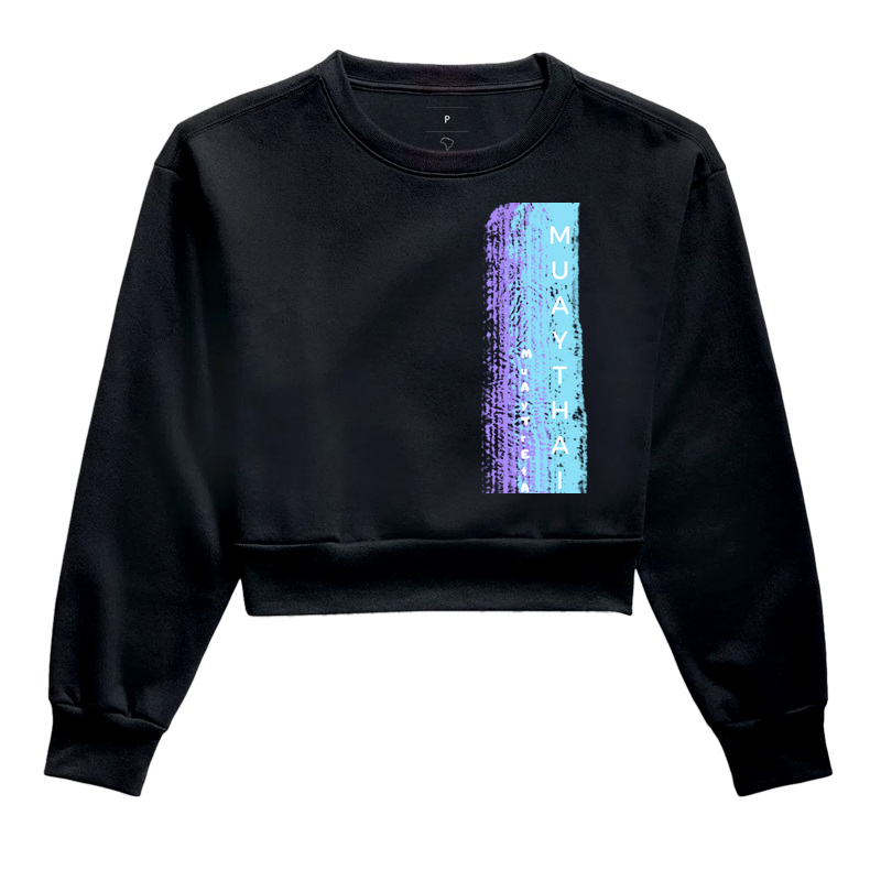 Muay Thai faixa vertical azul e roxo