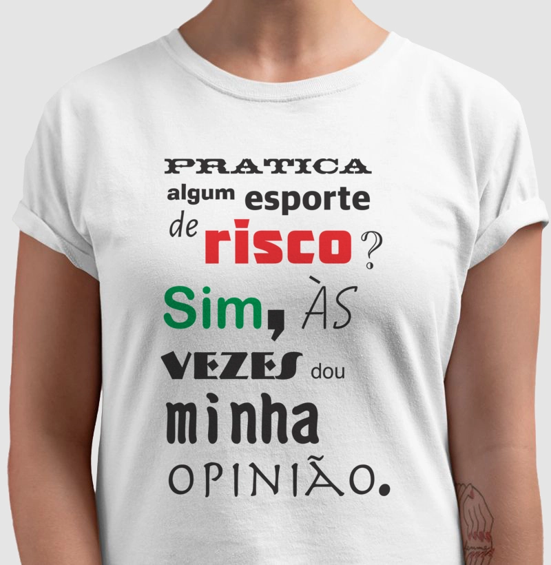 Camiseta Casual esporte de risco