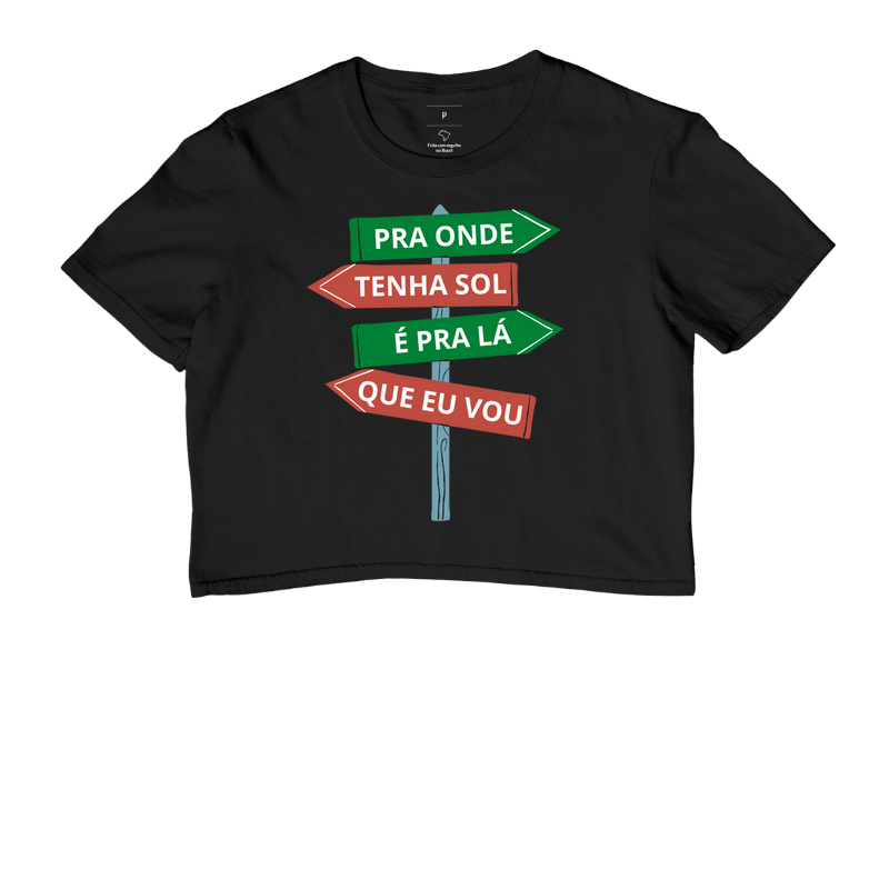 Camiseta Placa Viagem - Para Onde