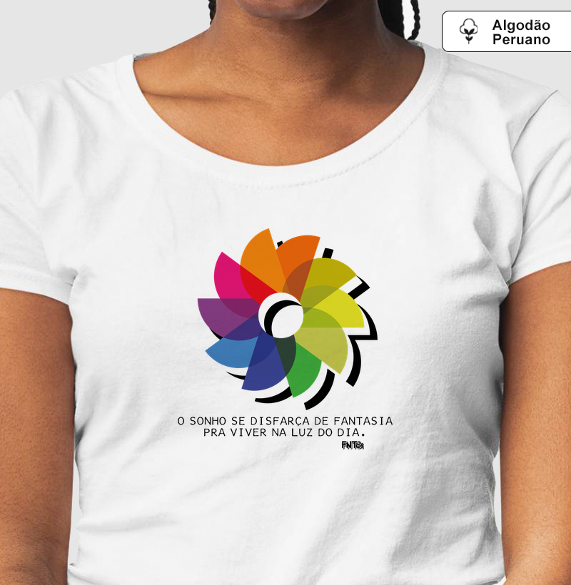 T-SHIRT "DIA" / FLOR DO SOL (ALGODÃO PERUANO)