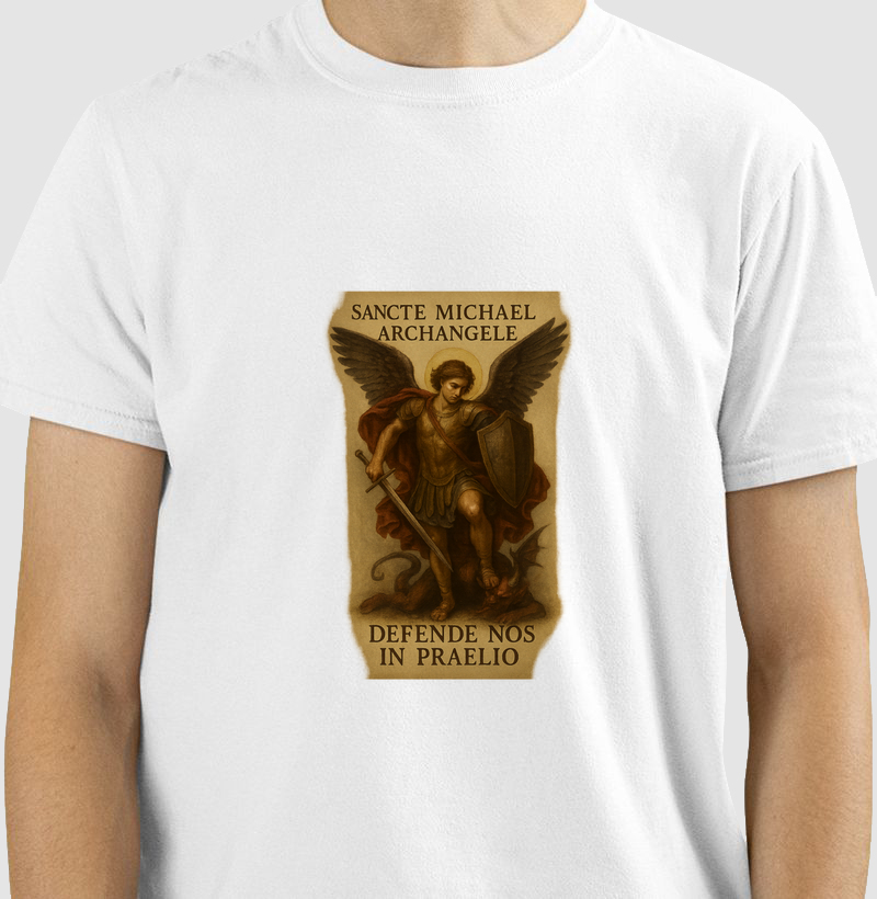 Camiseta Sancte Michael Achangele Defende Nos In Praelio