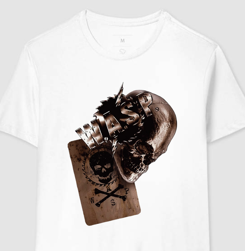 Camiseta W.A.S.P. - Arte Caveira
