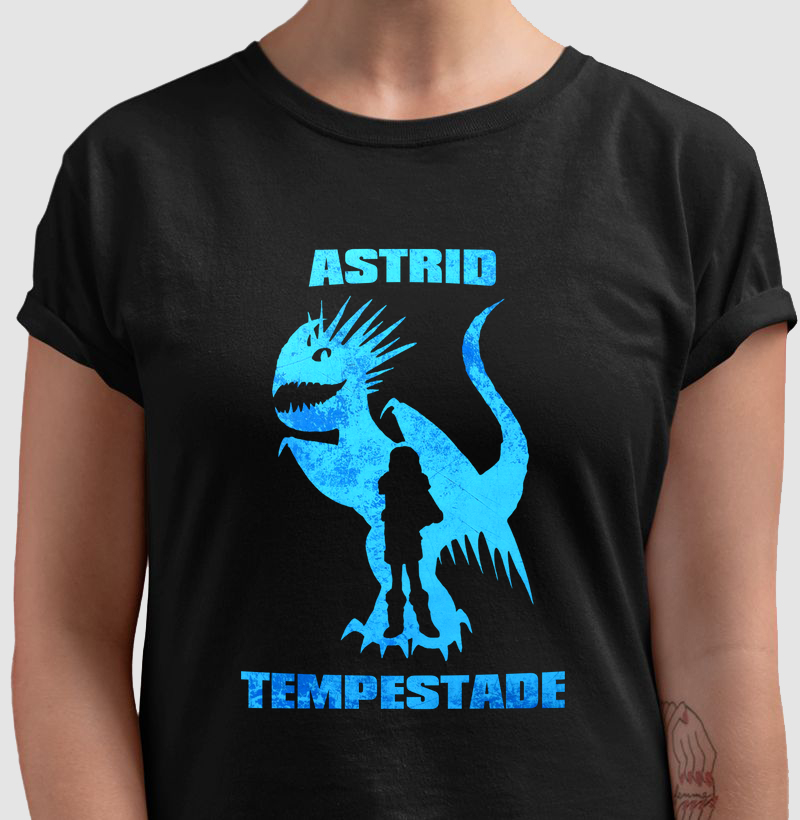 Camiseta Astrid e Tempestade Azul