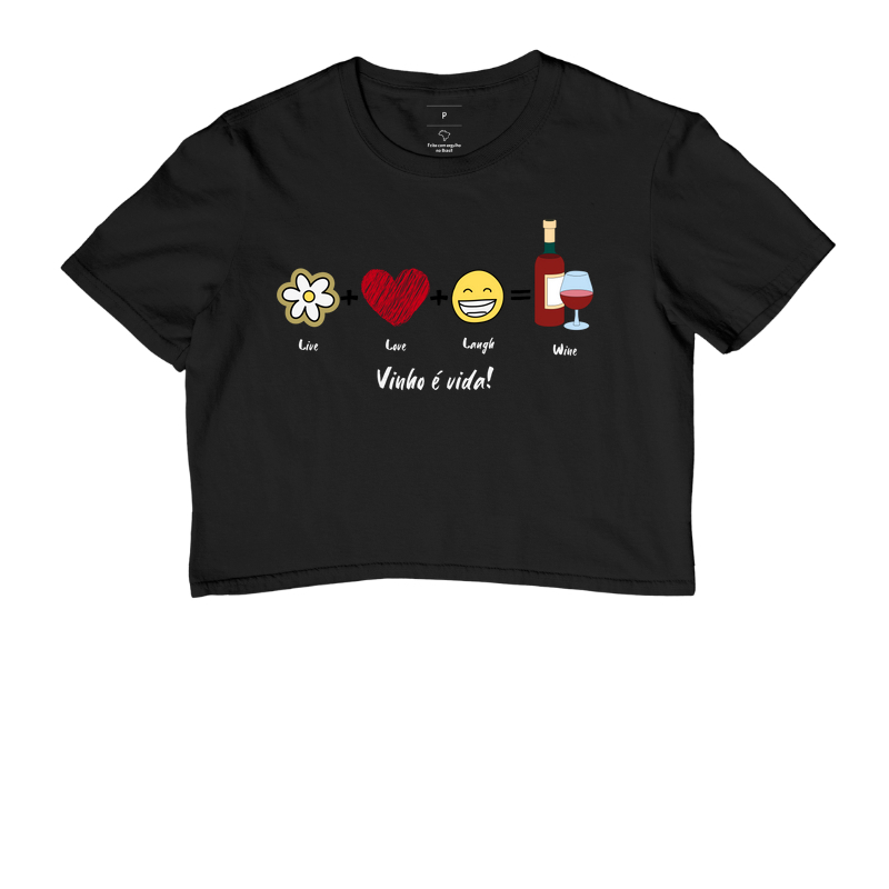 Camiseta Vinho é Vida