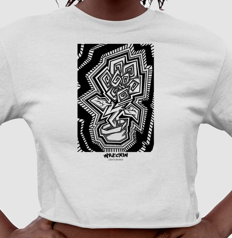 Cropped Vaso de Flores