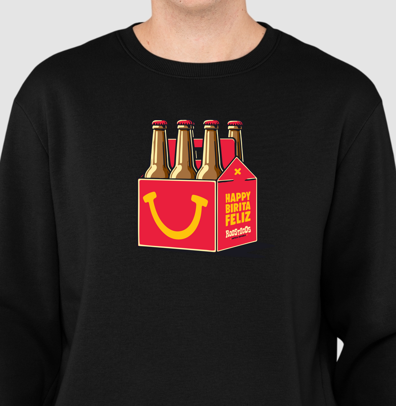 Suéter Moletom Happy Birita Feliz