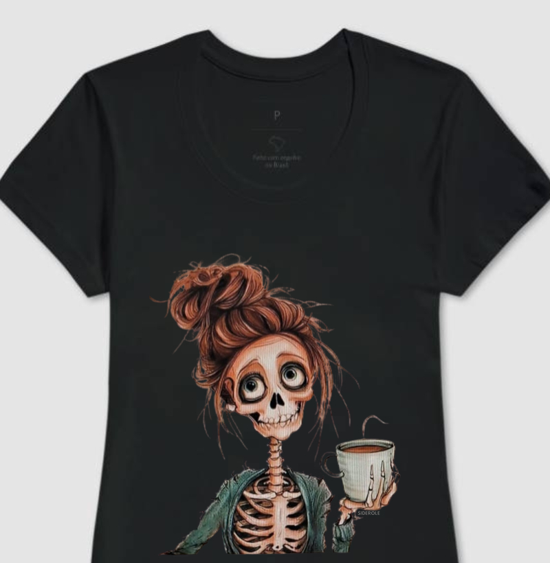 Camiseta Caveira Café
