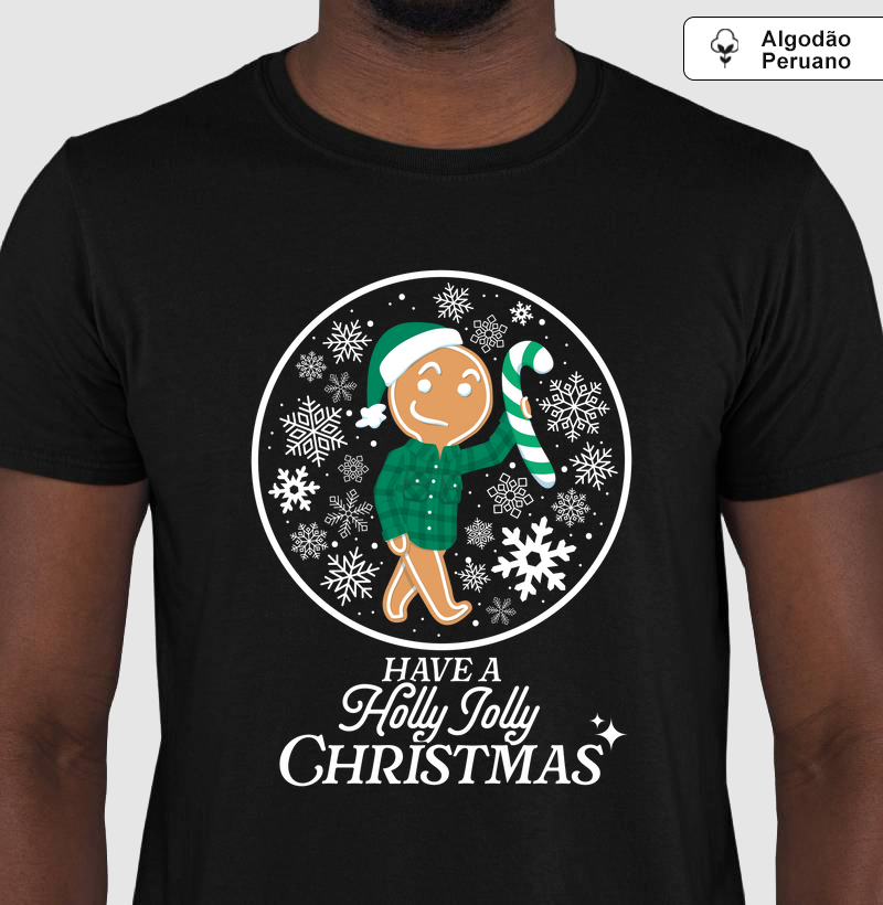 Camiseta Algodão Peruano Natal Cookie 2