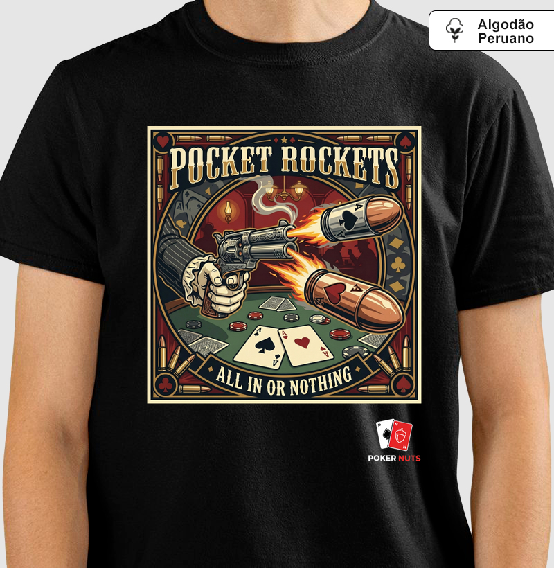Camiseta Algodão Peruano Pocket Rockets