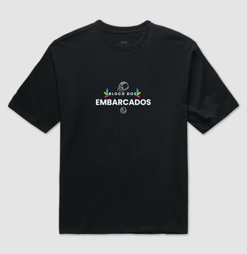 Camiseta oversized Bloco dos Embarcados