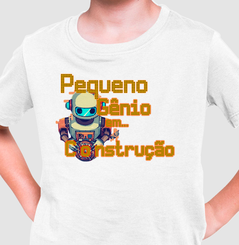 Pequeno Gênio em Construção - Camiseta Infantil