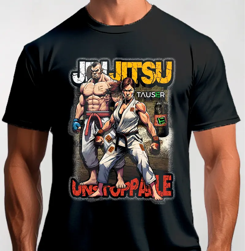 Camiseta malha 100% algodão, estampa jiu jitsu Imparável