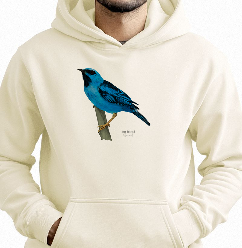 Aves do Brasil - Saí-azul - Moletom Hoodie