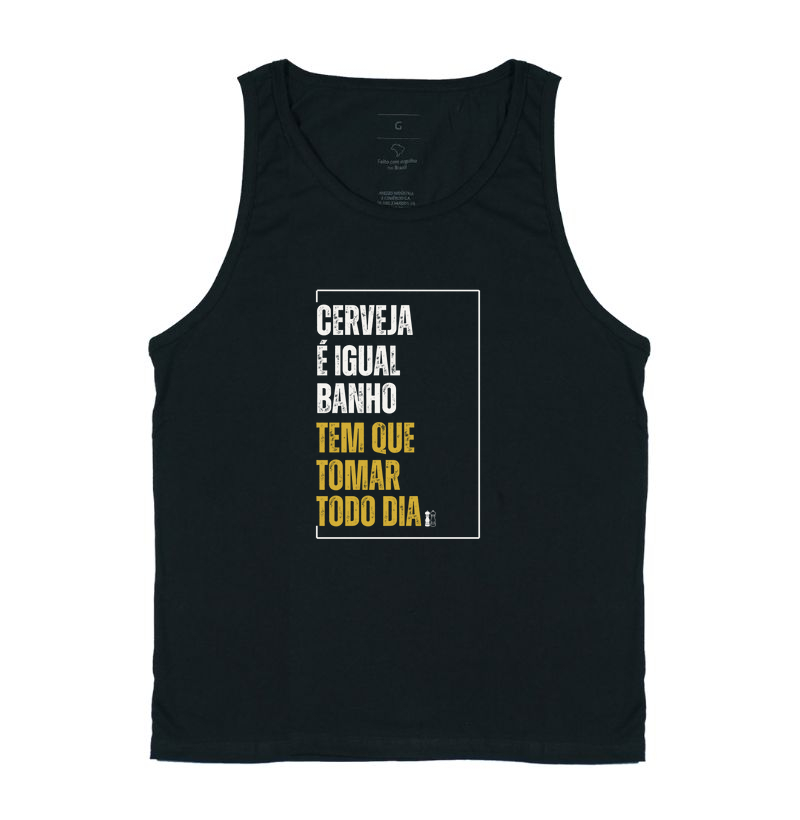 Cerveja é igual banho