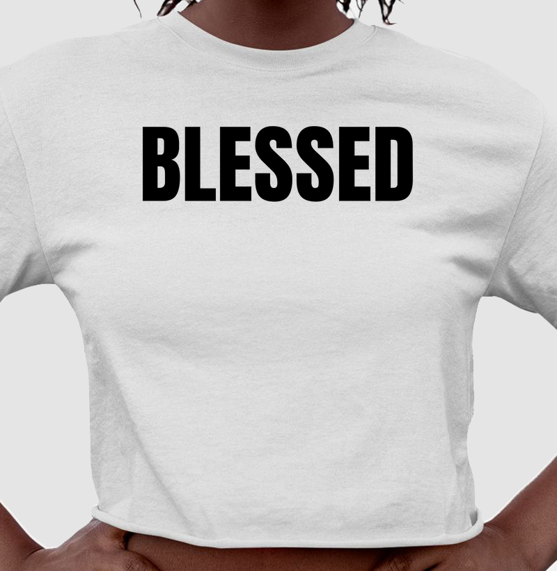 Blessed: Cropped - Transmita Gratidão com Estilo