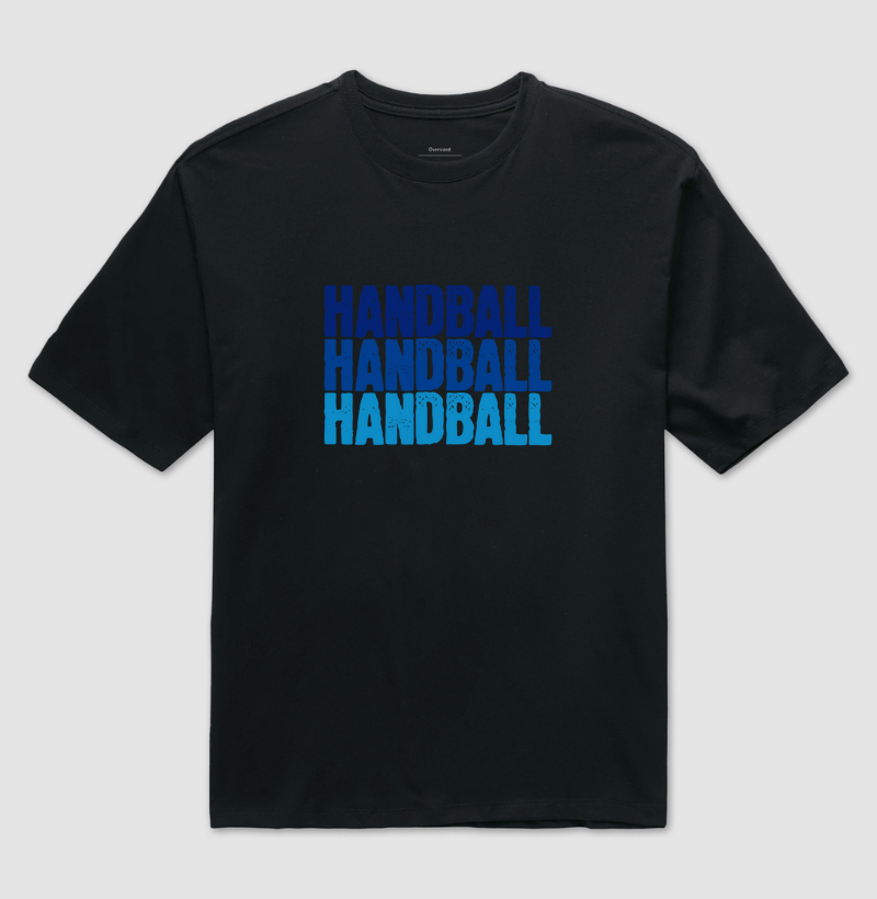 Camiseta Oversized de Handebol - HANDBALL TONS DE AZUL 
