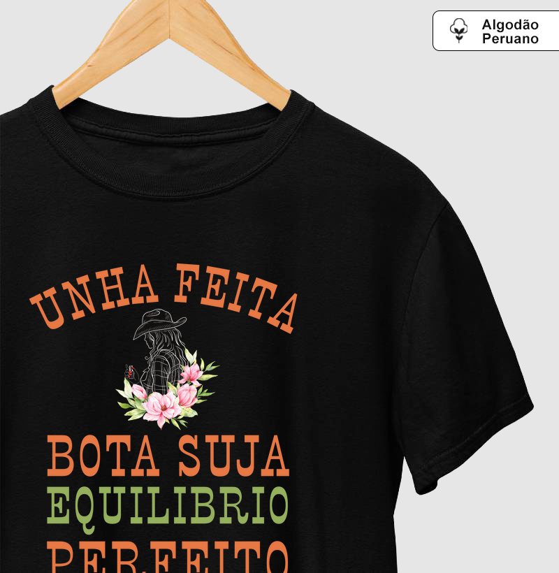 Unha feita, bota suja, equilibrio perfeito