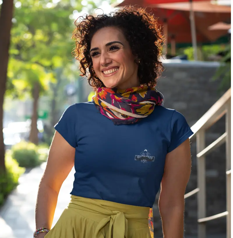 T SHIRT Feminina Hippiester Life Basic Marinho