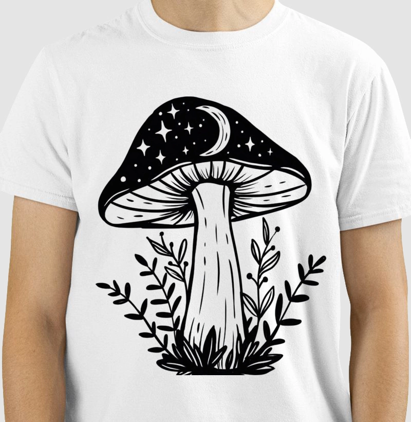 Mushroom moon and stars