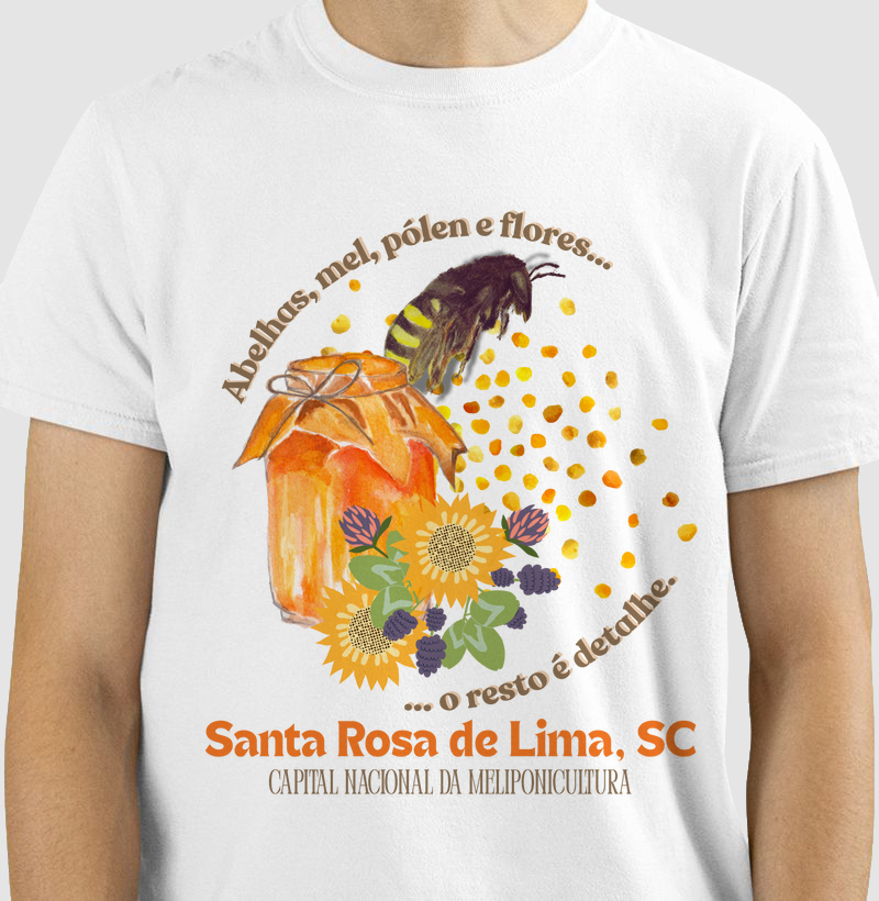 Abelha,mel, pólen e flores Branco SRL