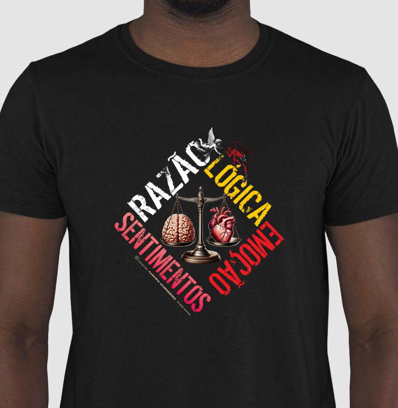 Camisa Razão e Emoção Preta Masculina