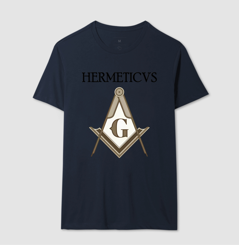 Camiseta Hermeticvs Maçonaria Esquadro e Compasso