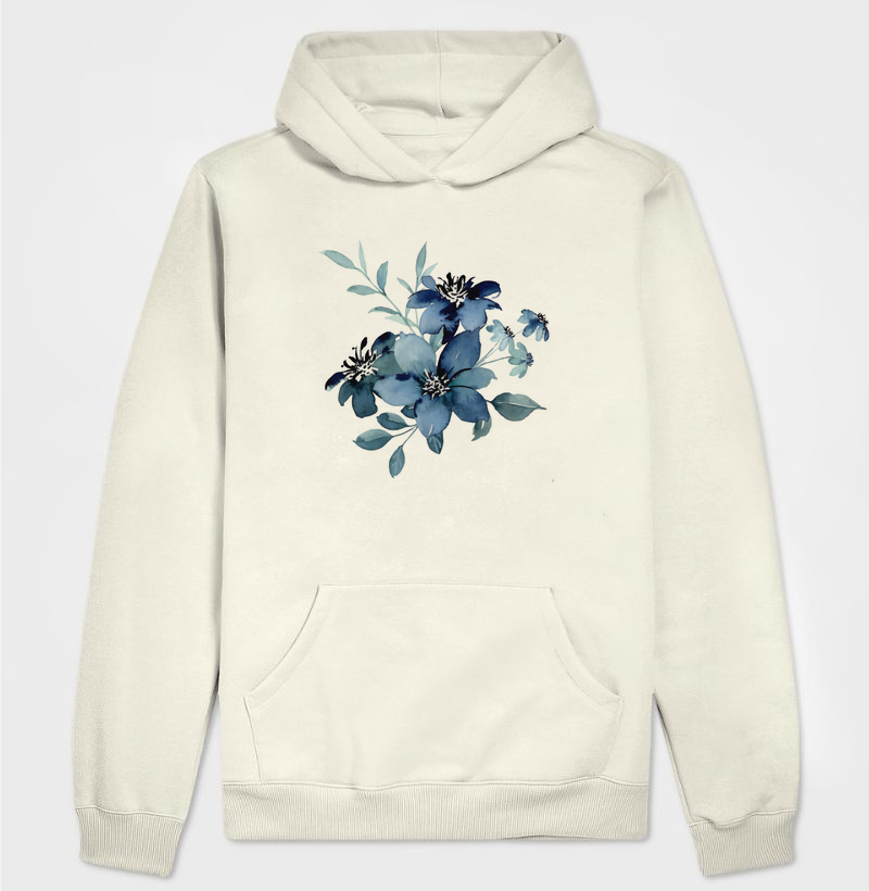 HONESTEE FLOR AZUL HOODIE