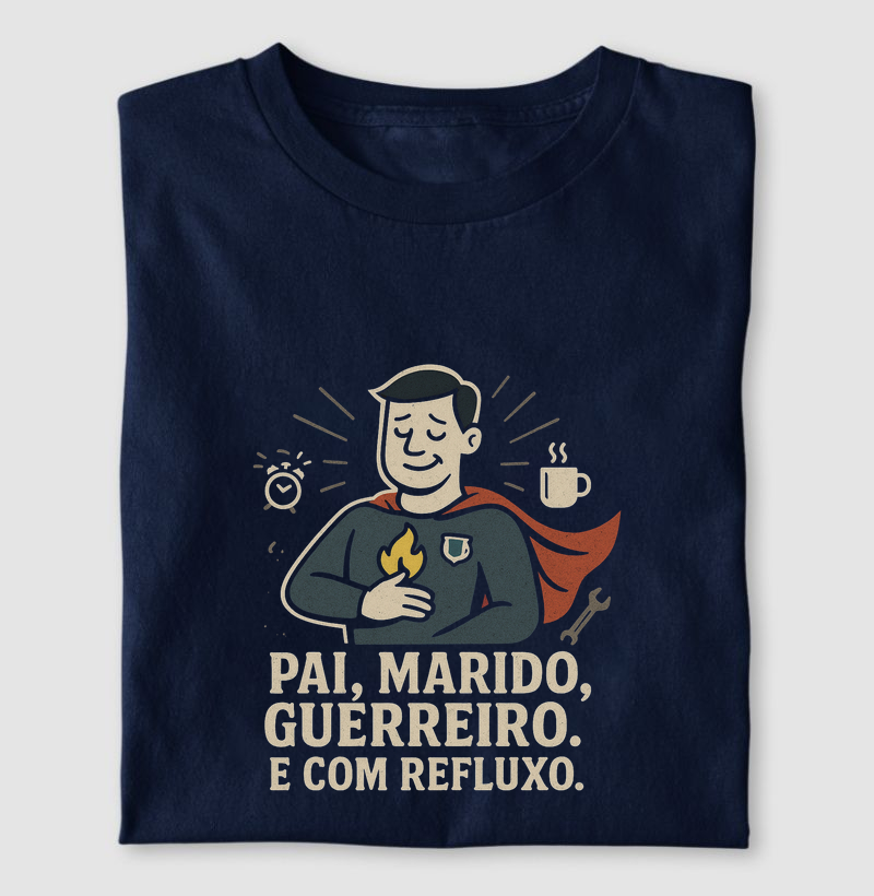 Camieta Pai, marido e com refluxo
