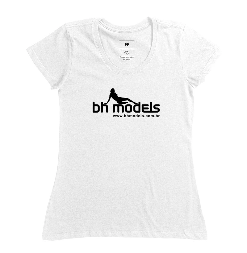 BHMODELS.COM.BR - CAMISETA Branca e Cinza