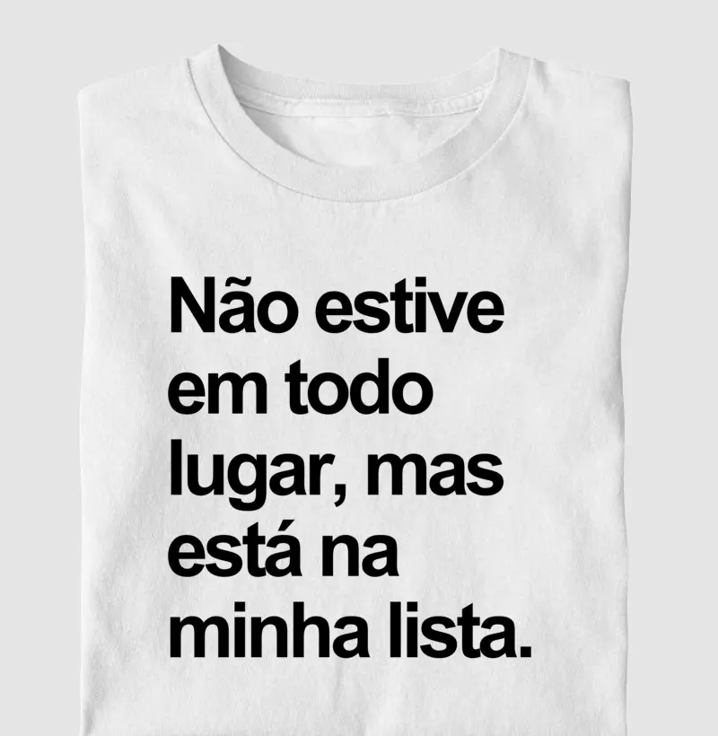 Mas está na minha lista