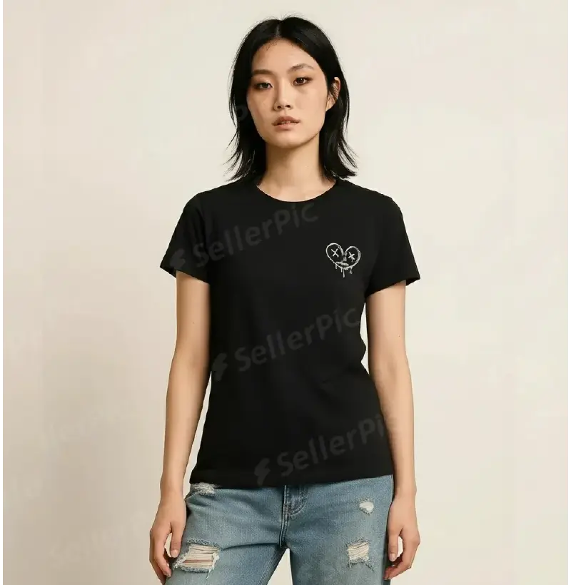 Camiseta Broken Heart | Minimalista Ruído Mudo