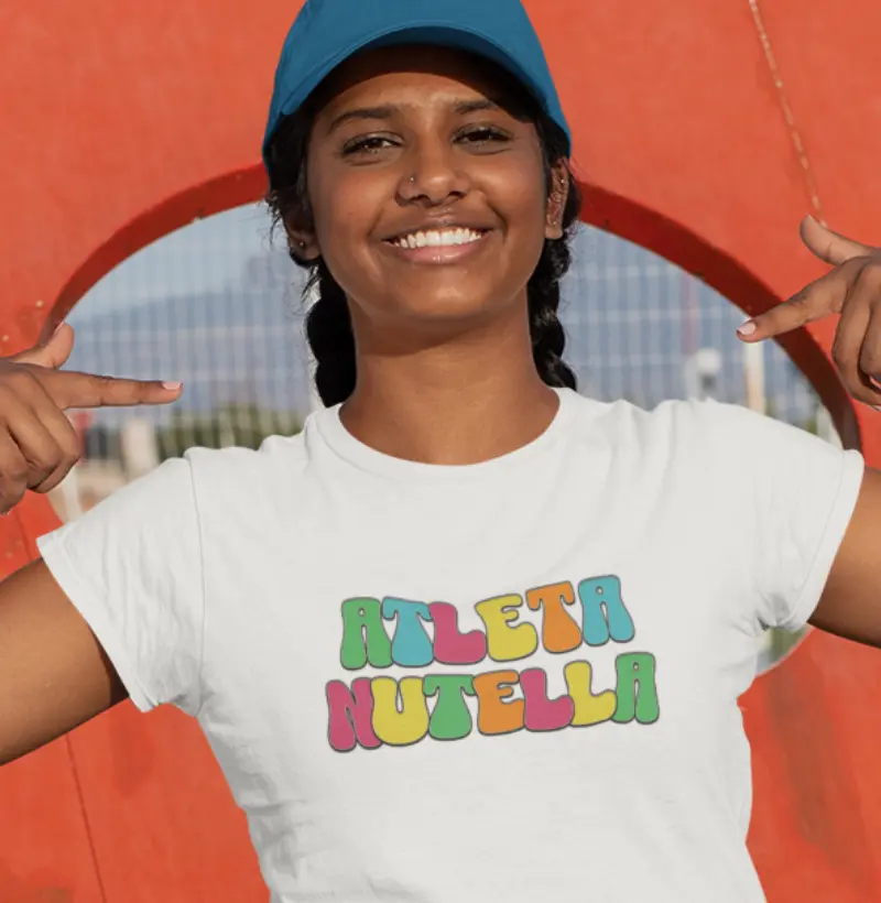 Camiseta Esportiva Irônica "Atleta Nutella" | Luxo Oversized | Frase Humorística | Malha Ecológica Reserva
