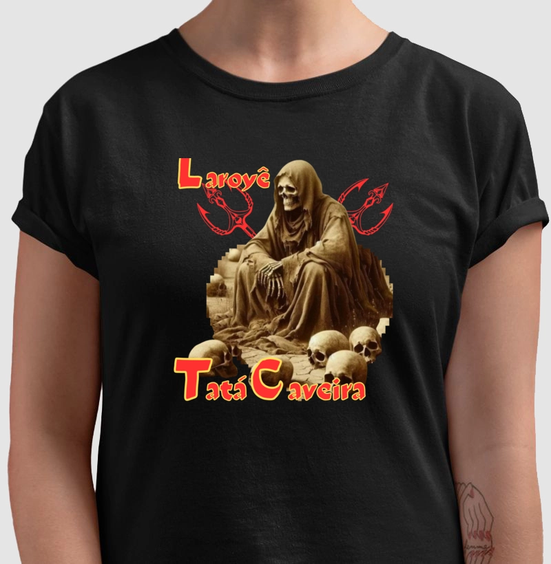 camiseta 100% Algodão - Tatá Caveira
