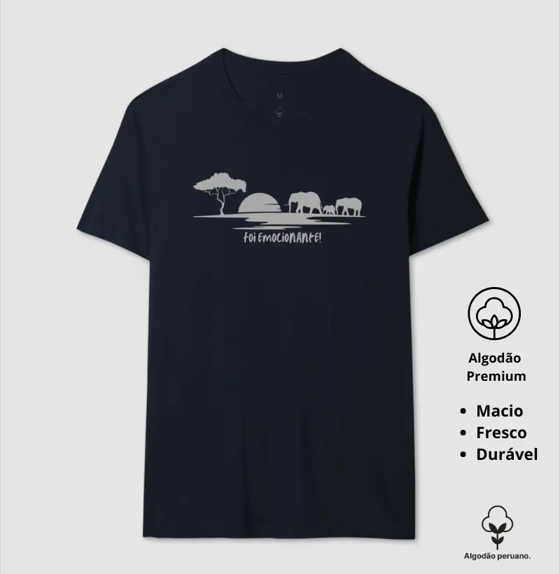 Camiseta Animalis Férias Feliz 100% Algodão Peruano