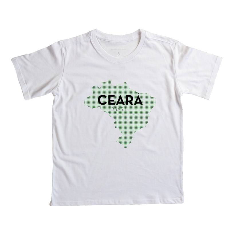 Camiseta Infantil Ceará Estado Mapa Brasil