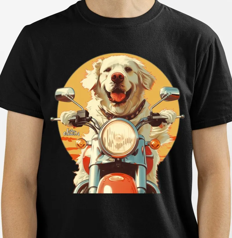 Golden Retriever Motociclista