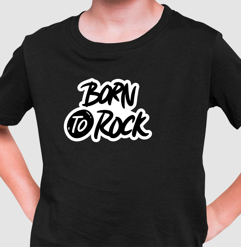 Camiseta Infantil 'Born to Rock'