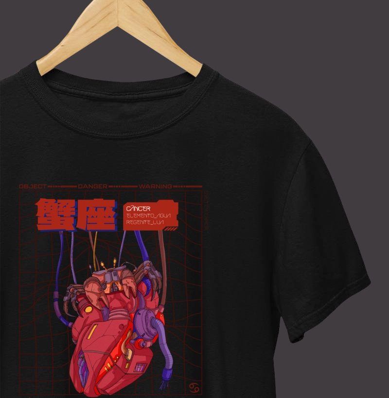 Camiseta Signos Câncer Cibernético